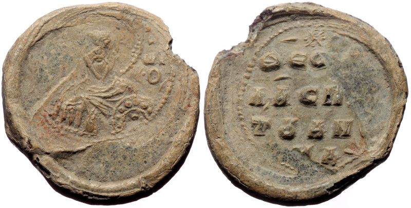 Theophilos Anzas(?) protospatarios (eleventh century) Pb seal (10.91g, 27mm)
Ob...