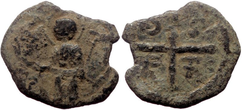 Crusaders, Antioch, Tancred (regent, 1101-1112) AE Follis (Bronze, 2.29g, 20mm) ...