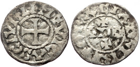 France, Odo (887-898) AR Denarius (Silver, 1.46g, 22mm) Limoges ca 980
Obv: GRATIA D - I REX, Monogram of Odo
Rev: LIMOVICAS CIVIS, Cross
Ref: MEC.197...