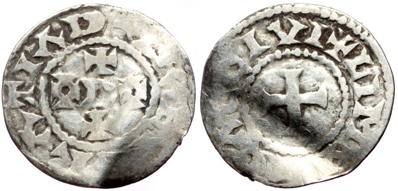 France, Odo (887-898) AR Denarius (Silver, 1.45g, 23mm) Limoges ca 980
Obv: GRAT...