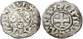 France, Odo (887-898) AR Denarius (Silver, 1.52g, 22mm) Limoges ca 980
Obv: GRATIA D - I REX, Monogram of Odo
Rev: LIMOVICAS CIVIS, Cross
Ref: MEC.197...