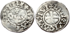 France, Odo (887-898) AR Denarius (Silver, 1.29g, 23mm) Limoges ca 980
Obv: GRATIA D - I REX, Monogram of Odo
Rev: LIMOVICAS CIVIS, Cross
Ref: MEC.197...