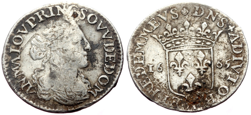 France, Dombes AR Luigino (Silver, 2.07g, 22mm) Anne Marie Louis de Bourbon (165...