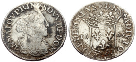 France, Dombes AR Luigino (Silver, 2.07g, 22mm) Anne Marie Louis de Bourbon (1650-1693) Luigini (1665-A).
Obv: AN MA LOV PRINC SOVV DE DOM, Garlanded ...