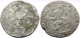 Netherlands, AR Lion Daalder (Silver, 27.08g, 41mm) Utrecht 161X
Obv: MO ARG PRO CONF BELG TRA, Knight standing left, head right, holding up garnished...