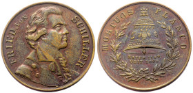 Bronze Schiller Medal 1805 (?) Issued upon the death of the great dramatist and poet Friedrich von Schiller.