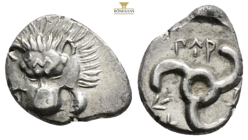 Dynasts of Lycia. Perikles 380-360 BC. 1/3 Stater AR, 17,3 mm., 2,6 g.
Facing l...