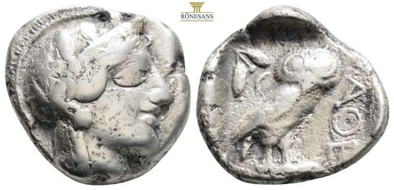 ATTICA, Athens. (Circa 449-404 BC).
AR Tetradrachm (25,6 mm 15.2 g)
Head of At...