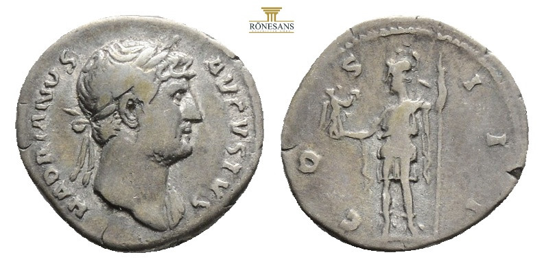 Hadrian, 117-138.Denarius (Silver, 18,8 mm, 3.1 g,) Rome, HADRIANVS AVGVSTVS Lau...