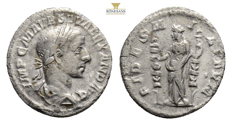 SEVERUSALEXANDER (222-235). Denarius. Rome.
Obv: IMP C M AVR SEV ALEXAND AVG. L...