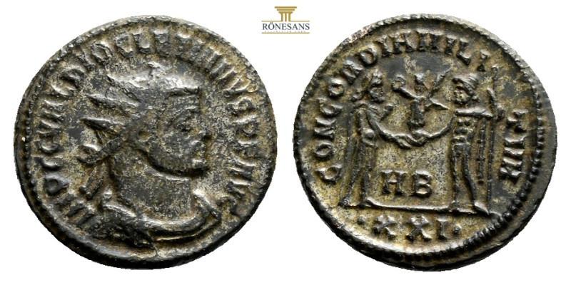 Diocletian AD 284-305. Heraclea
Antoninianus Æ silvered, 22,5 mm., 4,5g.
IMP C...