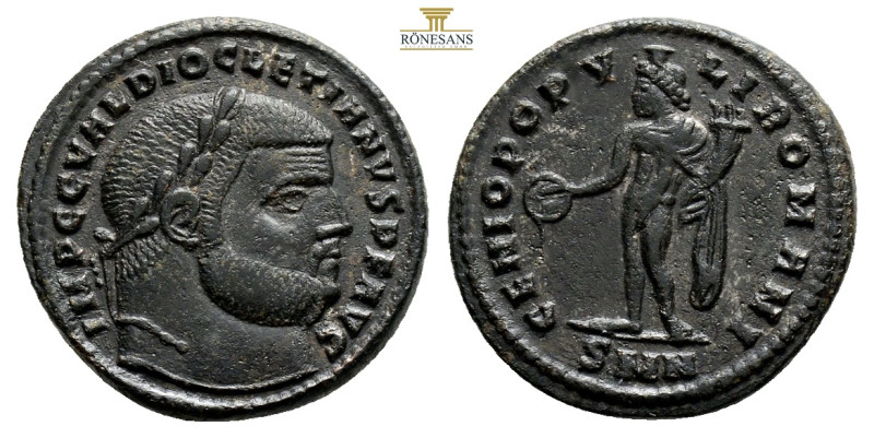 Diocletian (AD 284-305). AE follis or BI nummus (28,5 mm, 10,6 g. ).  Nicomedia,...