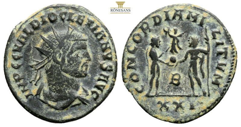 Diocletian Antoninianus. Siscia, AD 293-295. AE Bronze 3,4 g. 22,2 mm. IMP C C V...