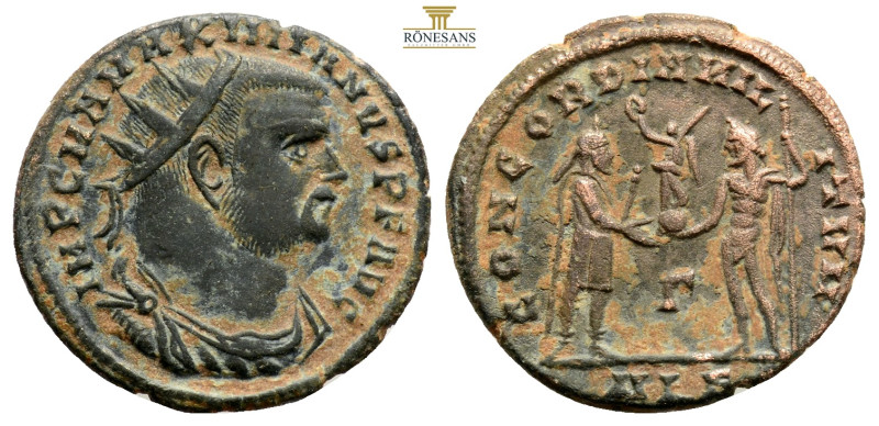 Maximianus Herculius AD 286-305. Alexandria.
Antoninianus Æ. 3,4 g. 20,7 mm.
I...