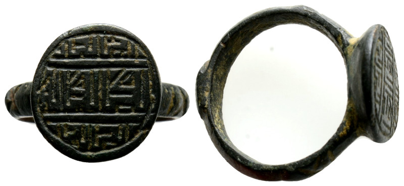 ANCIENT BYZANTINE BRONZE RING.(3rd–4th centuries).Ae. 9,1 g, 18,6 mm.