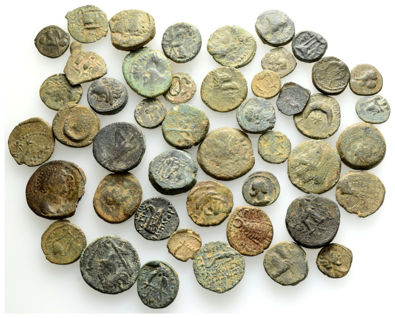 Antique Bronze greek roman Coins….46 Pieces…Sold As Seen.No Returns.