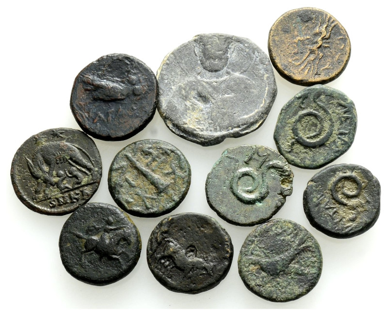 Antique Bronze Coins….11 Pieces…Sold As Seen.No Returns.