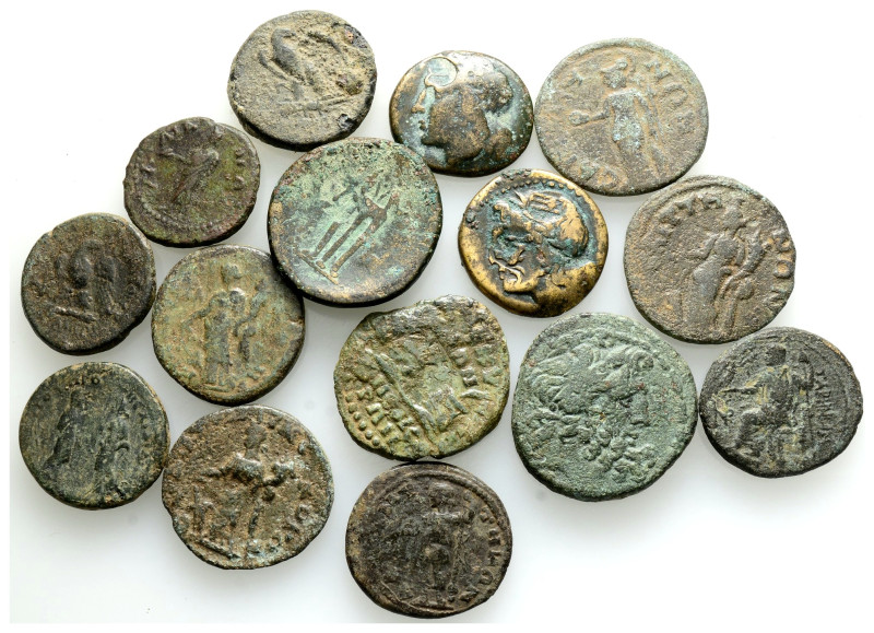 Antique Bronze Coins….15 Pieces…Sold As Seen.No Returns.