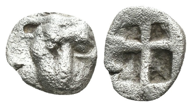 uncertain AR Obol. Weight 0.40 gr - Diameter 8 mm