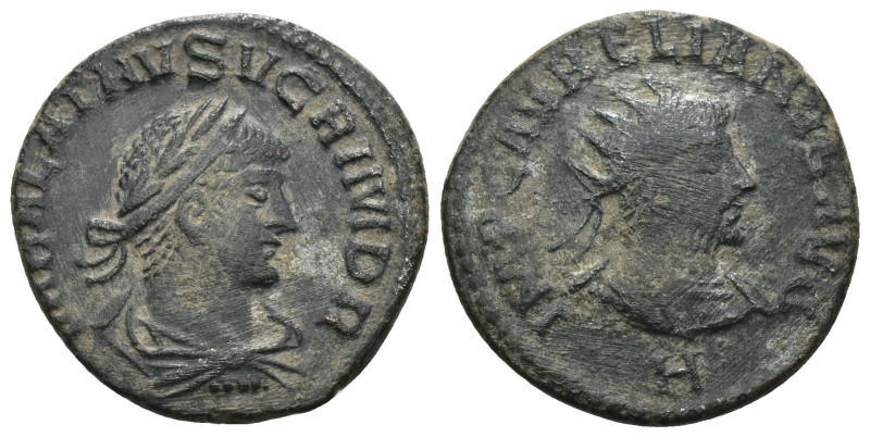 Aurelian / Vabalathus. (271-272 AD). Æ Antoninian. Antioch. Obv: VABALATHVS V C ...