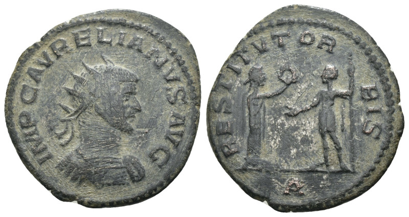 Aurelian. (274-275 AD). Æ Antoninian. Antioch. Obv: IMP C AVRELIANVS AVG. radiat...