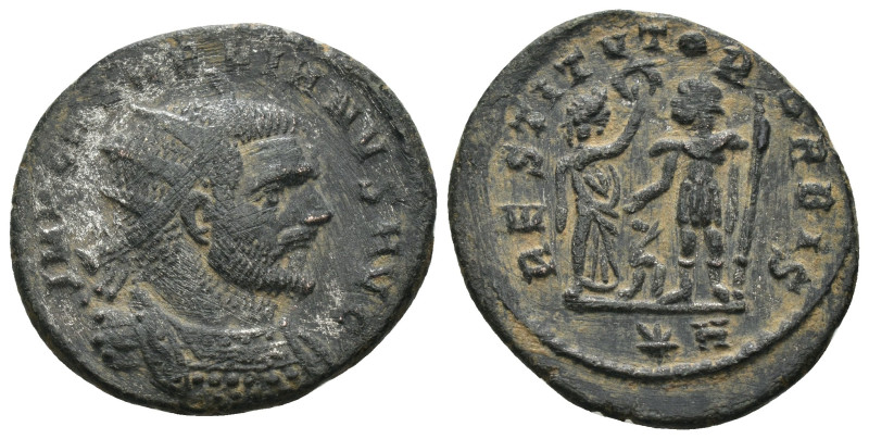 Aurelian. (274-275 AD). Æ Antoninian. Antioch. Obv: IMP C AVRELIANVS AVG. radiat...