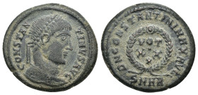 Constantinus I. (307-337 AD). Follis. Heraclea. Obv: CONSTANTINVS AVG. laureate bust of Constantinus right. Rev: D N CONSTANTINI MAX AVG / VOT XXX. In...