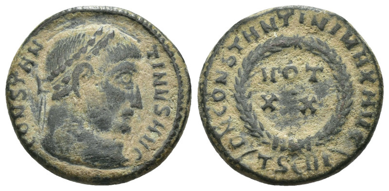 Constantinus I. (307-337 AD). Follis. Thessalonica. Obv: CONSTANTINVS AVG. laure...