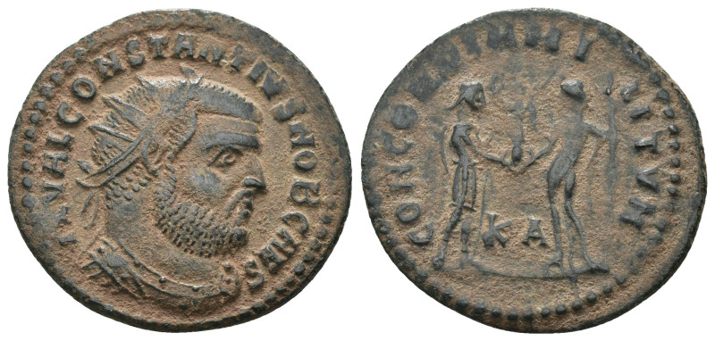 Constantinus I. Chlorus. (293-305 AD). Æ Antoninian. Antioch. Obv: FL VAL CONSTA...