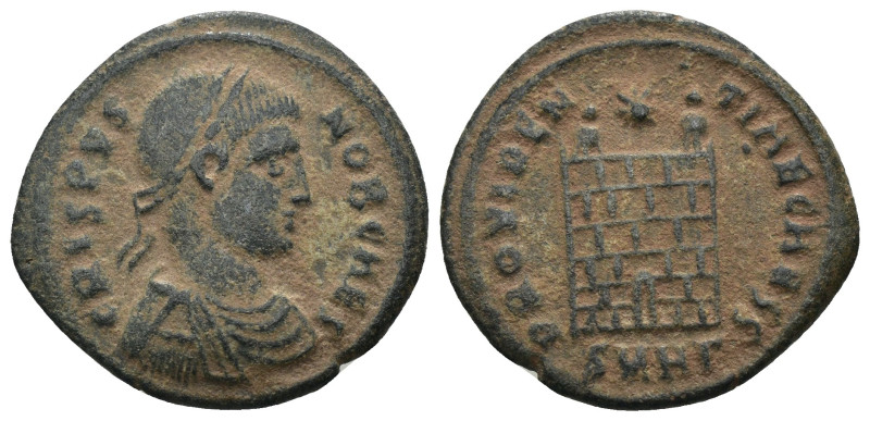 Crispus. (316-326 AD). Follis. Heraclea. Obv: FL IVL CRISPVS NOB CAES. laureate ...