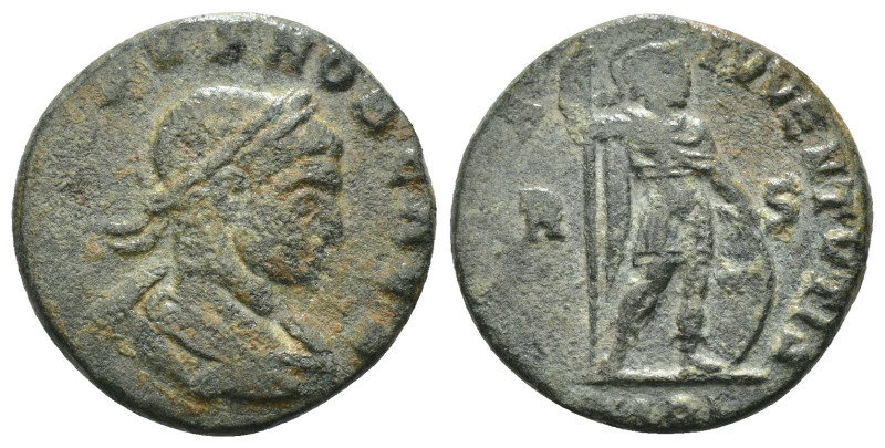 Crispus. (317 AD). Follis. Heraclea. CRISPVS NOB CAES. laureate bust of Crispus ...