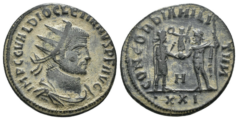 Diocletian. (285 AD). Æ Antoninian. Antioch. Obv: IMP C C VAL DIOCLETIANVS P F A...