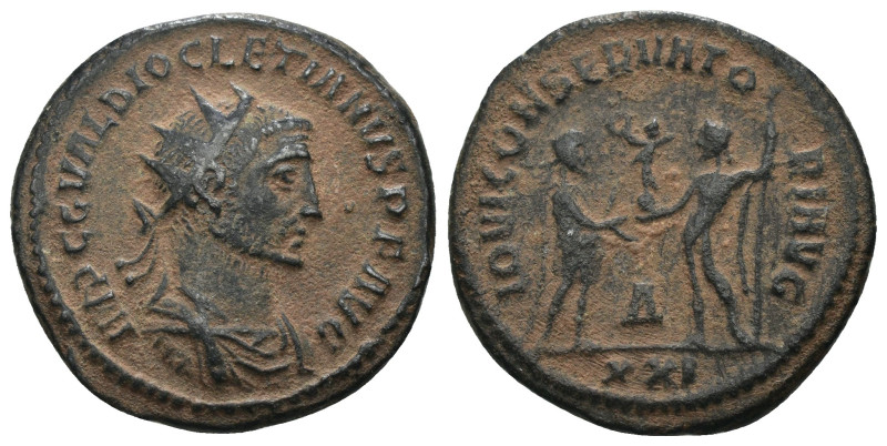 Diocletian. (285 AD). Æ Antoninian. Antioch. Obv: IMP C C VAL DIOCLETIANVS P F A...