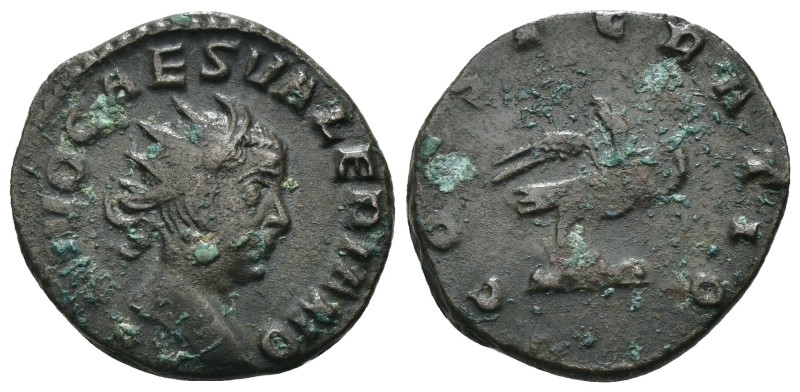 Divo Valerian II. (258 AD) BI Antoninian. Rome. Obv: DIVO CAES VALERIANO. cuiras...