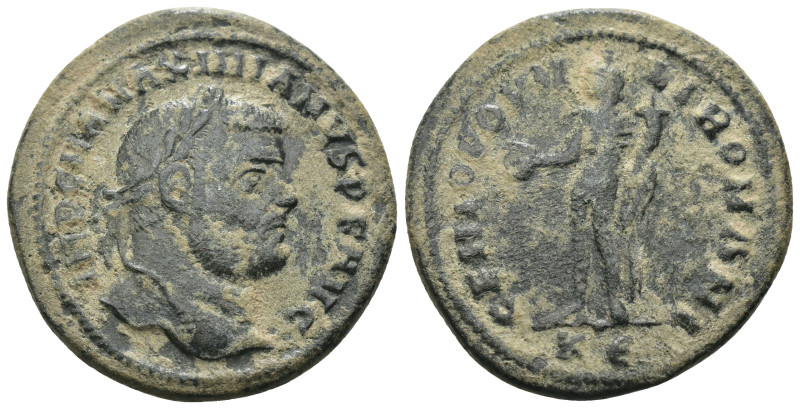 Galerius Maximianus. (297-299 AD). Æ Follis. Cyzicus. Obv: GAL VAL MAXIMIANVS NO...