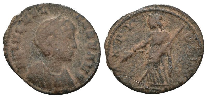 Helena. (307-337 AD). Æ Follis. Constantinople. Obv: FL HELENA AVGVSTA. diademed...