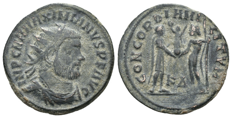 Maximianus. (285-295 AD). Æ Antoninian. Antioch. Obv: IMP CMA MAXIMIANVS PF AVG....