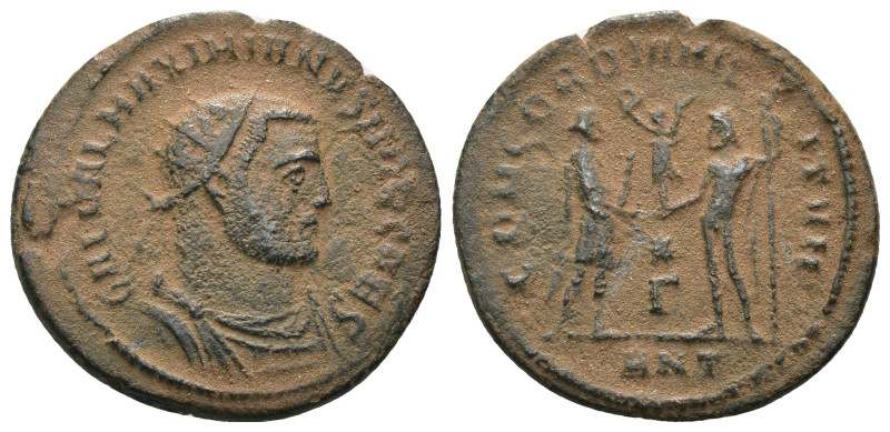 Maximianus. (285-295 AD). Æ Antoninian. Antioch. Obv: IMP CMA MAXIMIANVS PF AVG....