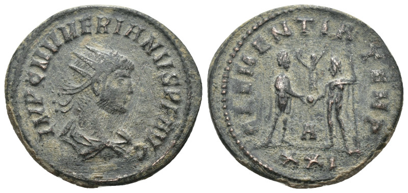 Numerian. (283-284 AD). Æ Antoninian. Antioch. Obv: IMP C NVMERIANVS P F AVG. ra...