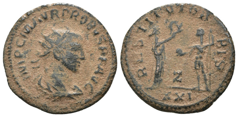 Probus. (276-282 AD). Æ Antoninian. Antioch. Obv: IMP C M AVR PROBVS P F AVG. ra...