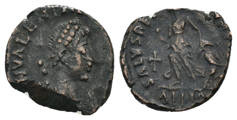 Valentinian II. (375-392 AD). Æ Follis. Antioch. Obv: D N VALENTINIANVS P F AVG....