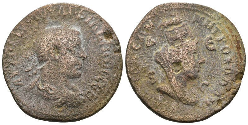 Philippus I. Arabs. (244-249 AD). Æ Bronze. Seleucis and Pieria. Antioch. Obv: l...