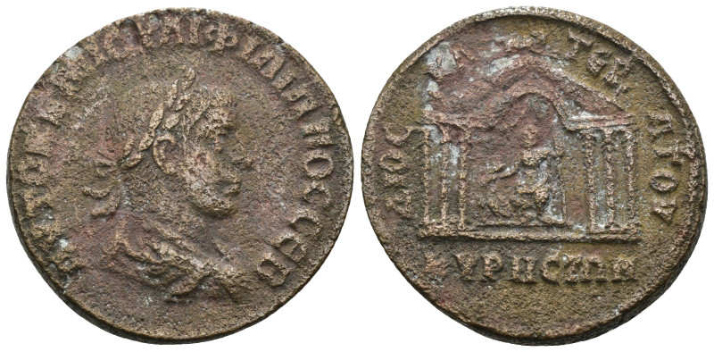 Philippus I. Arabs. (244-249 AD). Æ Bronze. Seleucis and Pieria. Antioch. Obv: l...