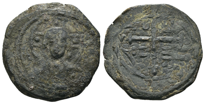 Nikephorus III. (1078-1081 AD). Follis. Constantinople. Obv: bust of Christ faci...