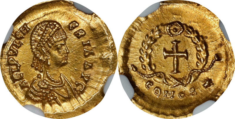 AELIA PULCHERIA (SISTER OF THEODOSIUS II & WIFE OF MARCIAN), 414-453 A.D. AV Tre...