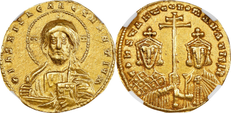 CONSTANTINE VII with ROMANUS II, 913-959. AV Solidus (4.33 gms), Constantinople ...