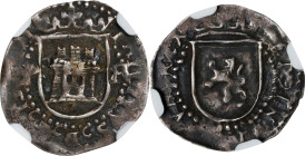 BOLIVIA. Cob 1/4 Real, ND (ca. 1574-76)-P R. Potosi Mint. Philip II. NGC EF-40.
EMO-722 (Plate coin); KM-A1; Cal-106. Weight: 0.89 gms. Assayer Alons...