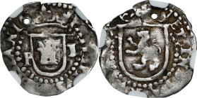 BOLIVIA. Cob 1/4 Real, ND (ca. 1578-82)-P L. Potosi Mint. Philip II. NGC VF Details--Holed.
EMO-443 (Plate coin); KM-A1; Cal-109. Aside from the smal...