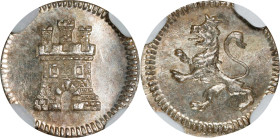 BOLIVIA. 1/4 Real, ND (ca. 1789-95). Potosi Mint. Charles IV. NGC MS-65.
EMO-735.1 (Plate coin); KM-Unlisted; Cal-142. Variety with lion's tail curle...