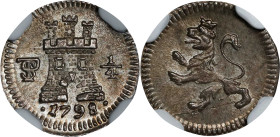 BOLIVIA. 1/4 Real, 1798-PTS. Potosi Mint. Charles IV. NGC MS-66.
EMO-738.2 (Plate coin); KM-82; Cal-145. A Superb Gem that emanates a powerful lustro...